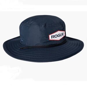 NWOT Rogue Fitness Boonie Hat, Navy, size S/M, Protective UV Fabric, chin strap